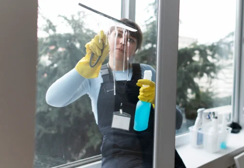 Nettoyage de vitres intérieures et extérieures au Pré-d'Auge